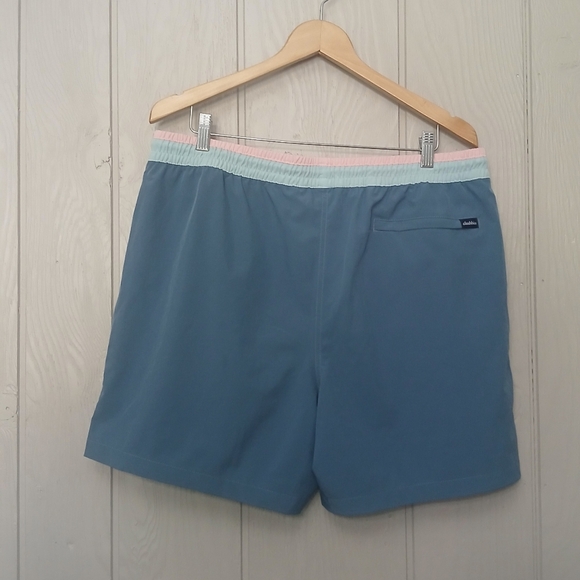 Chubbies Blue Swim Shorts with Pink Waistband XXL 5.5" Inseam - Picture 5 of 6